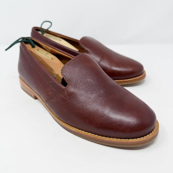 Patina Brown Leather Loafers Women's Size 8.5 EUC Slip On Handmade in Mexico - Picture 1 of 9